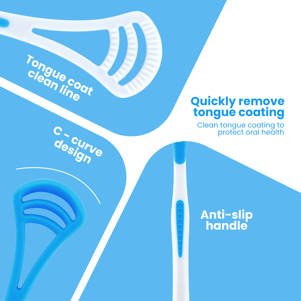 Adult Tongue Scraper Manufacturer Food-Grade Plastic Tongue Cleaner for OEM & Private Label