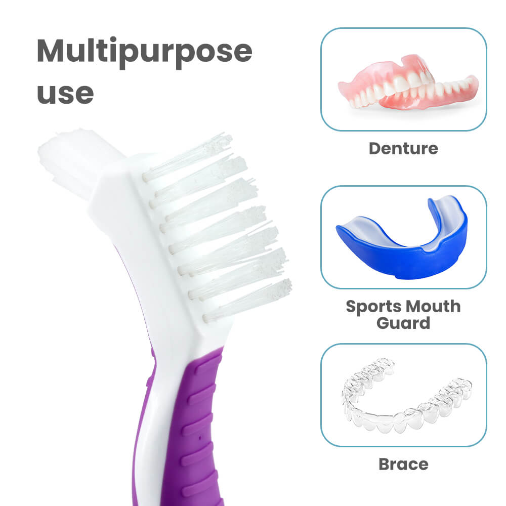denture brush for dentures retainers mouth guard