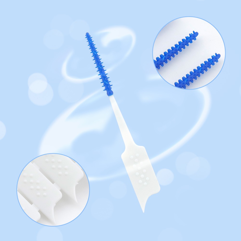 Toothpick Interdental Brush Tooth Cleaning Brush Portable Silicone Brush Oral Dental Hygiene for Family Hotel Travel