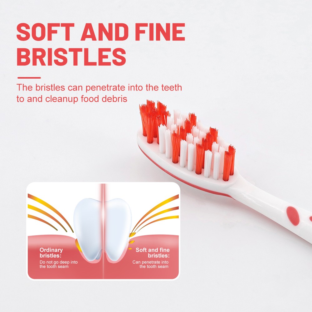 Colored Natural 10000 Floss Bristles Eco Micro Nano Ultra Soft-Bristled Adult Toothbrush for Sensitive Teeth Oral Gum Recession