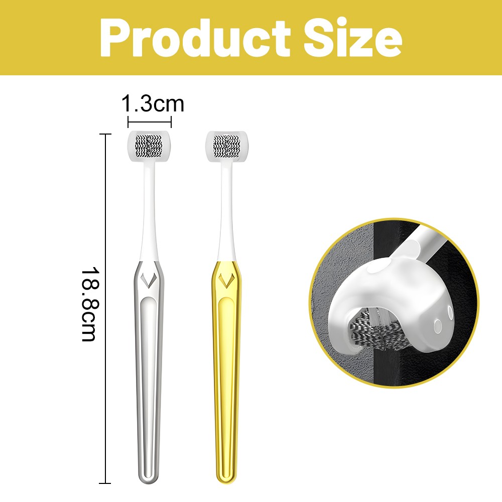 Crystal PP Handle Toothbrush with Tapered Bristle