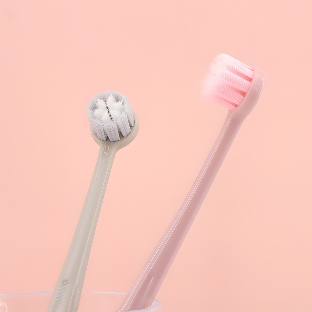 Best Selling Nylon Adult Soft Heads Toothbrush with Tongue Cleaner