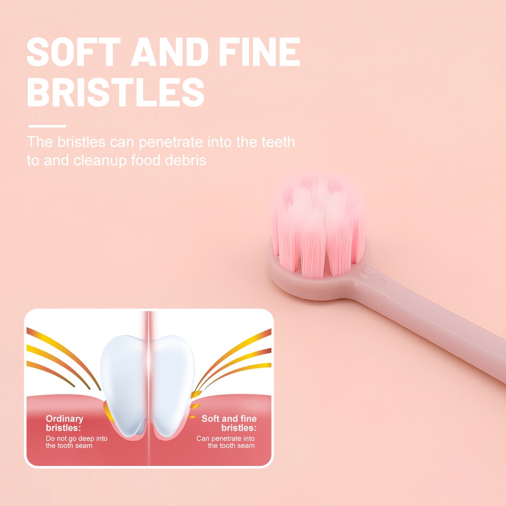 Best Selling Nylon Adult Soft Heads Toothbrush with Tongue Cleaner