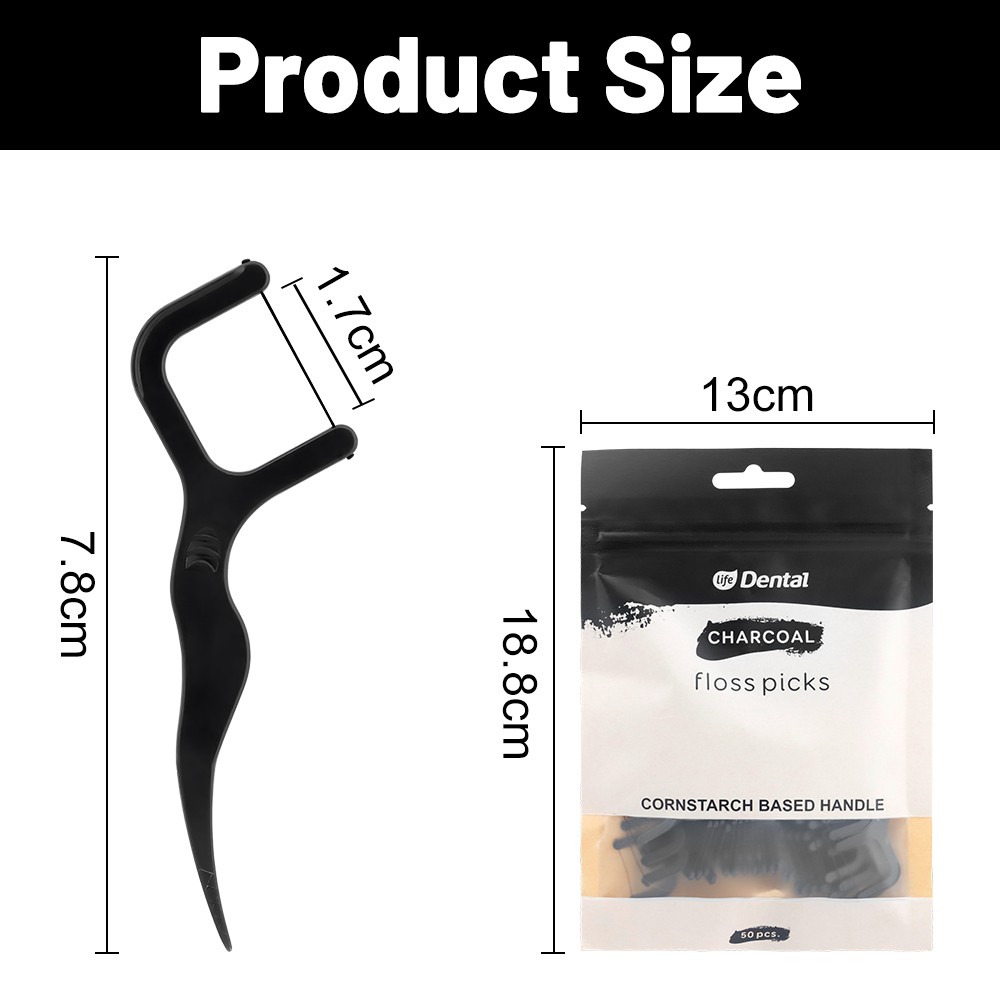 Wholesale High Quality Polybag Material PS Handle OEM/ODM Toothpick Flosser Pick Dental Floss