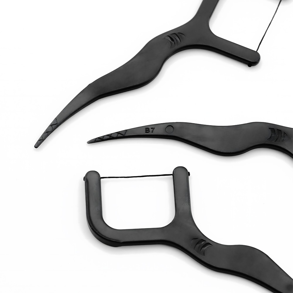 Wholesale High Quality Polybag Material PS Handle OEM/ODM Toothpick Flosser Pick Dental Floss