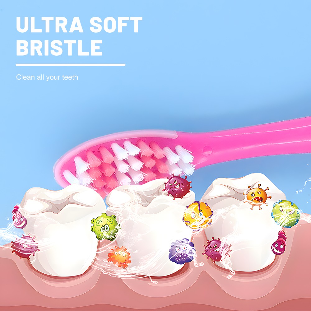 Cartoon Soft Bristle Kids Toothbrush with Suction Cup