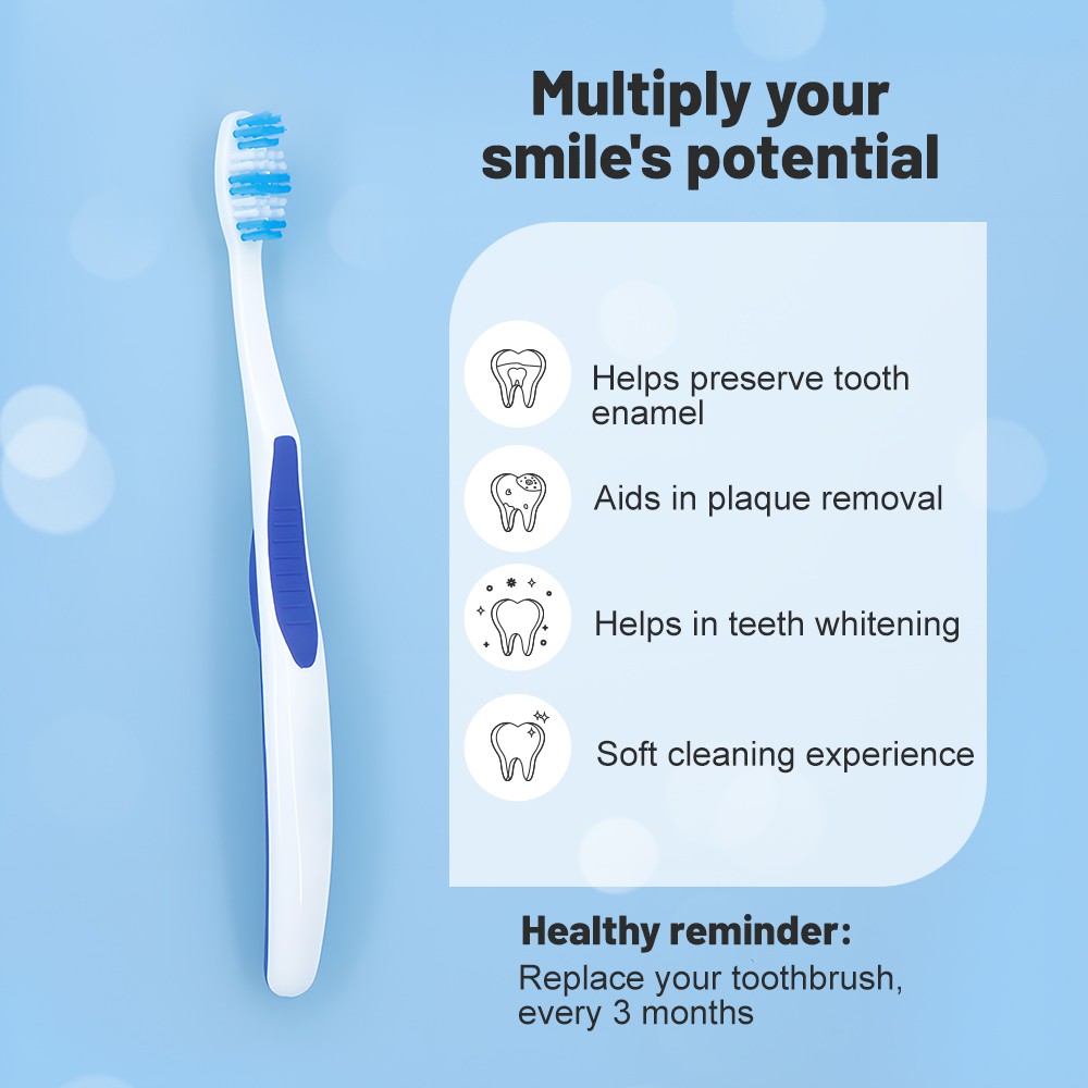 New Products Toothbrush with Soft Spiral Nylon for Adult Use Make Teeth Cleaner Good