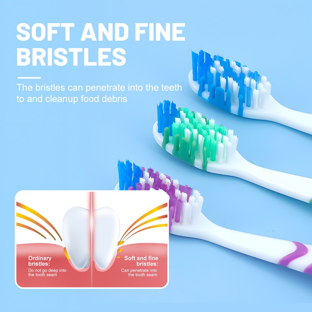 Nylon Bristle Adult Toothbrush with Logo Printing Customized