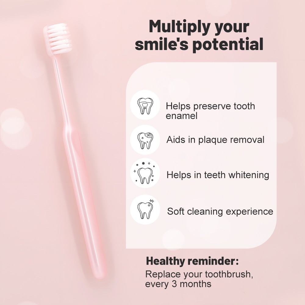 Plastic Colorful Adult Manual Toothbrush