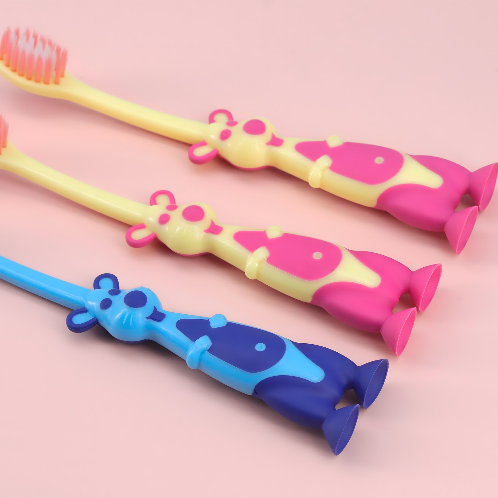 Children's Suction Cup Base Standing Toothbrush