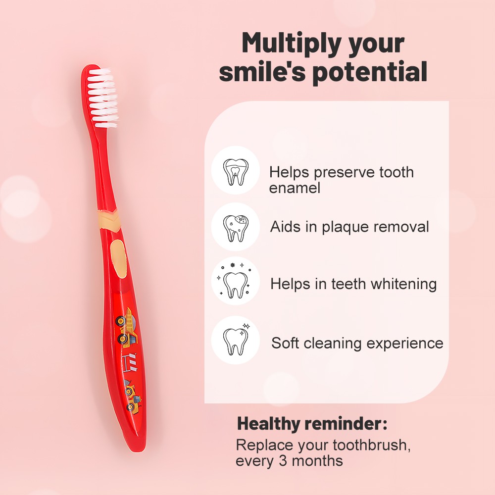 High Quality Soft Children′s Tooth Brush with Medium Nylon Bristles Kid Toothbrush