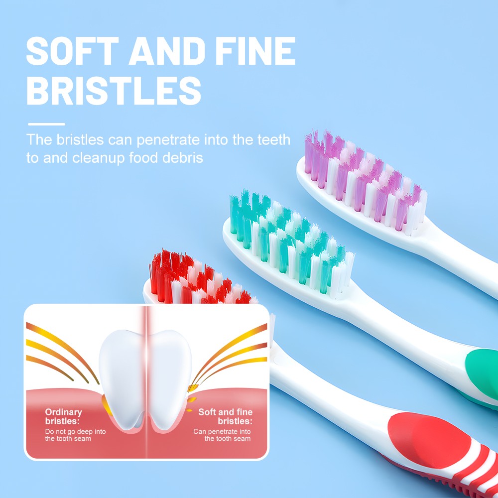Custom Unique Personal PP/Nylon Oral Care Adult/Travel Toothbrush