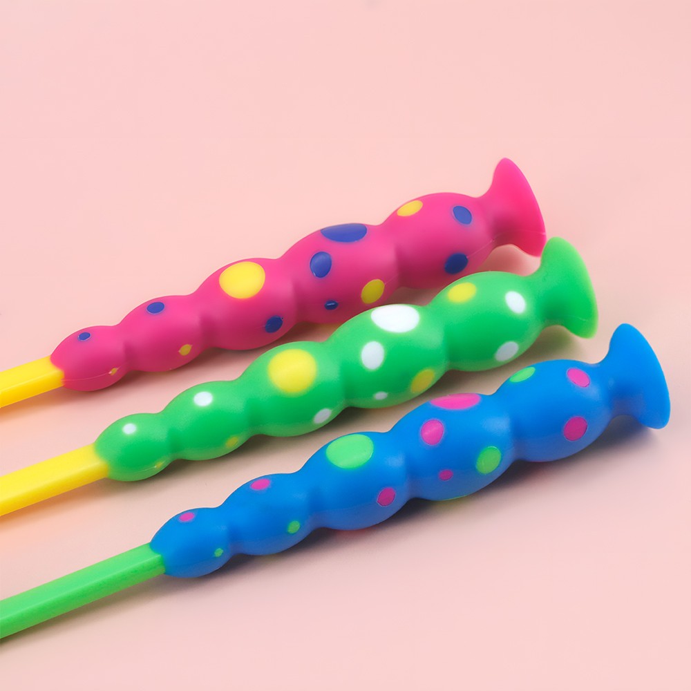 Cucurbit Shape Custom Plastic Baby/ Kids/ Children Toothbrush with Suction Cup