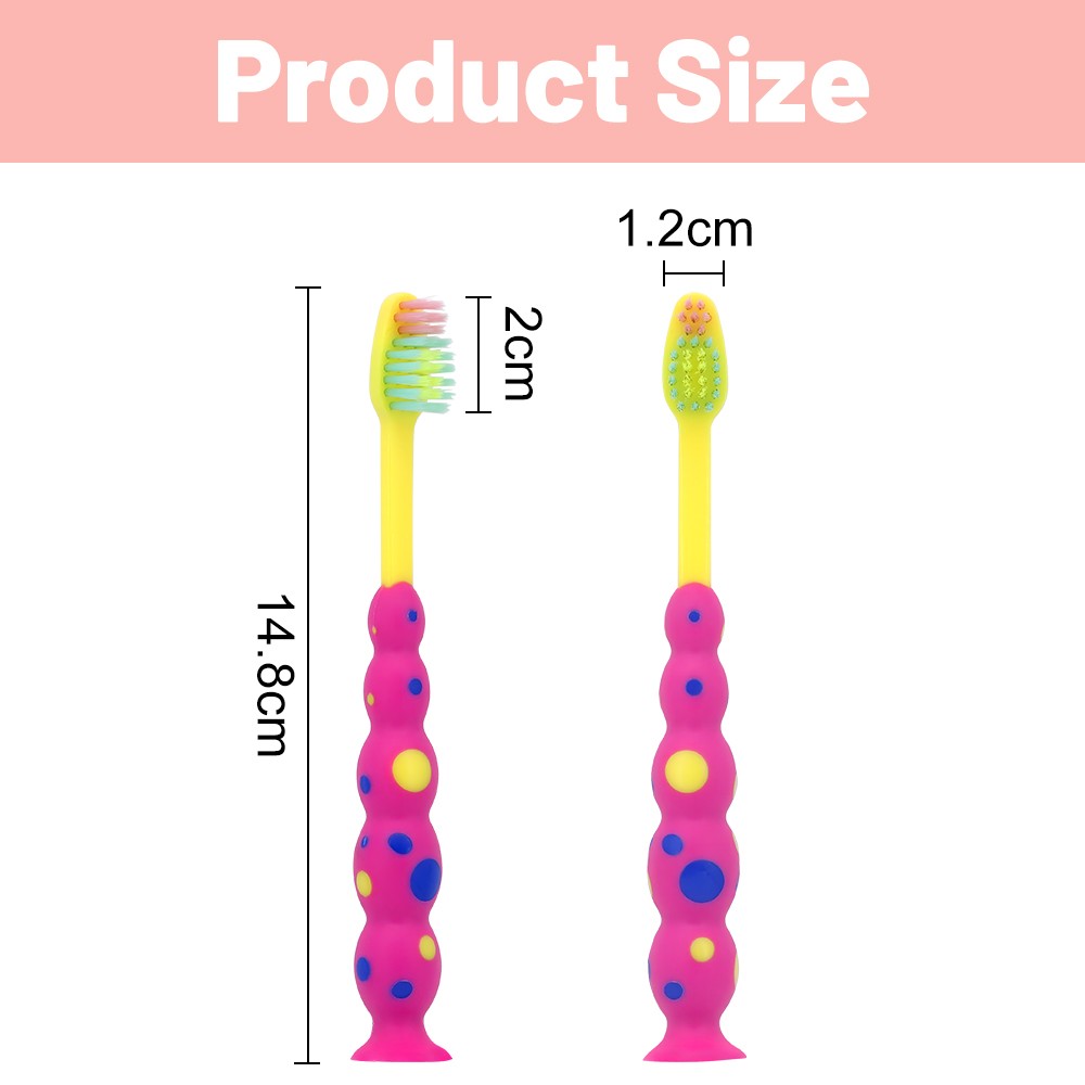 Cucurbit Shape Custom Plastic Baby/ Kids/ Children Toothbrush with Suction Cup