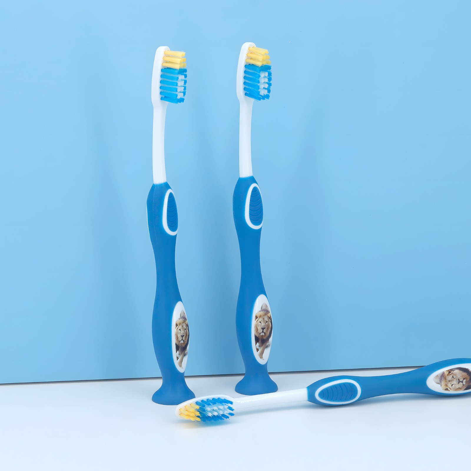 Kid High Quality Manual Toothbrush With Suction Cup