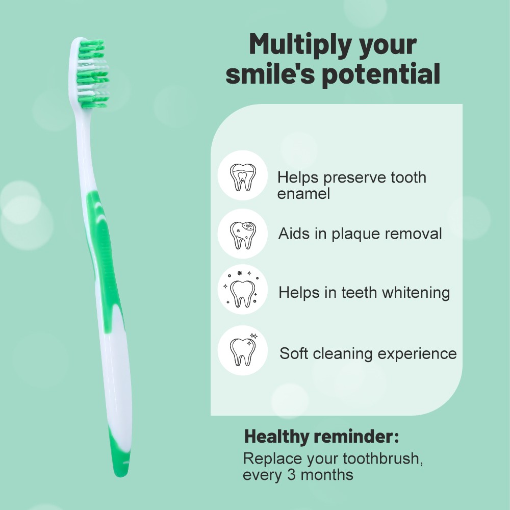 Toothbrush Cheap Spiral Tapered Bristles Adult Toothbrush OEM Good