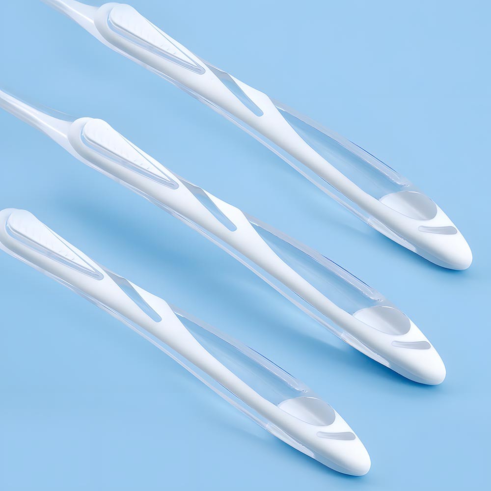 Transparent Handle Manual Toothbrush For Adult