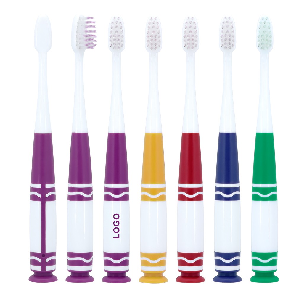 Manufacturer Custom Children Cartoon PP Toothbrush with Suction Cup