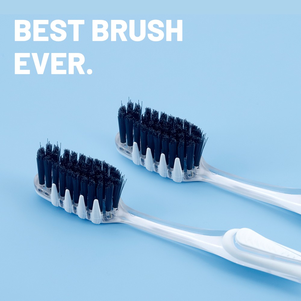 Transparent Handle Manual Toothbrush For Adult