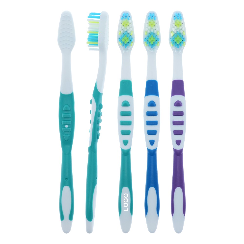 Adult Soft Bristles Plastic+ Rubber Toothbrush for Home Use