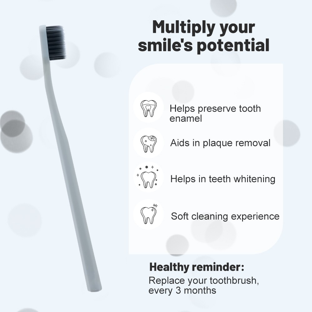 Small Head Toothbrush Extra Soft PBT Bristle Color Contrast Design Luxury Toothbrush Plastic for Manual