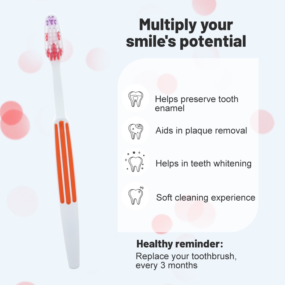 Travel/Home Use Adult Tooth Brush Cross Action Bristles Professional Oral Care Toothbrush