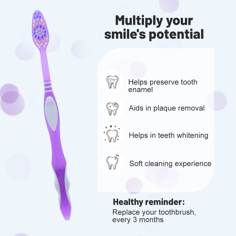 Customized Soft Toothbrush Spiral Bristle with Independent Packaging for Adult