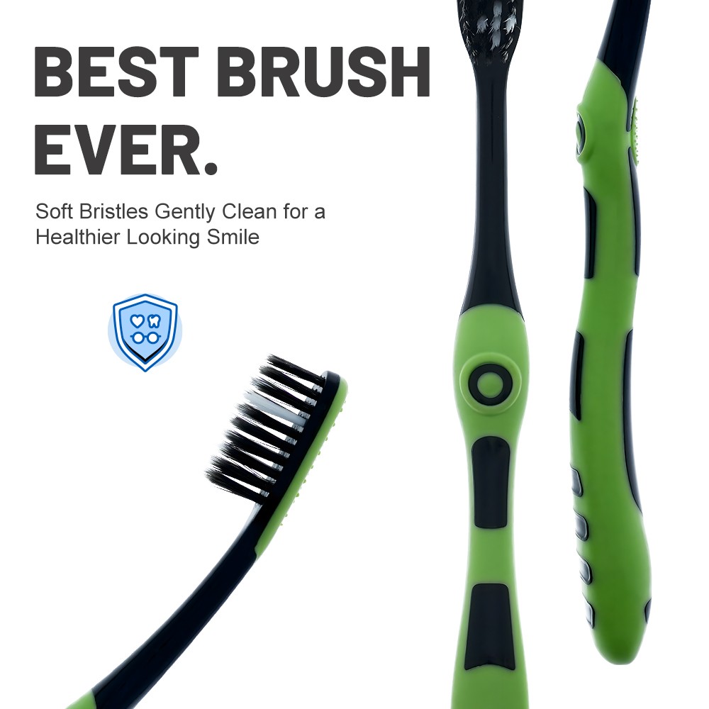 Charcoal Soft Toothbrush with Carbon Nano Bristles