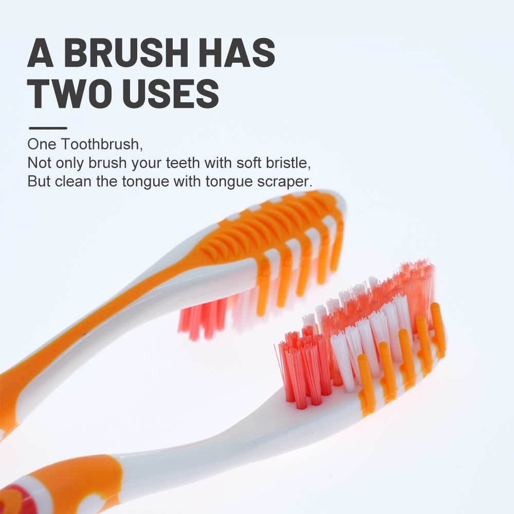 Toothbrush Manufacturer Factory Medium Bristles with Large Handle Manual Toothbrush