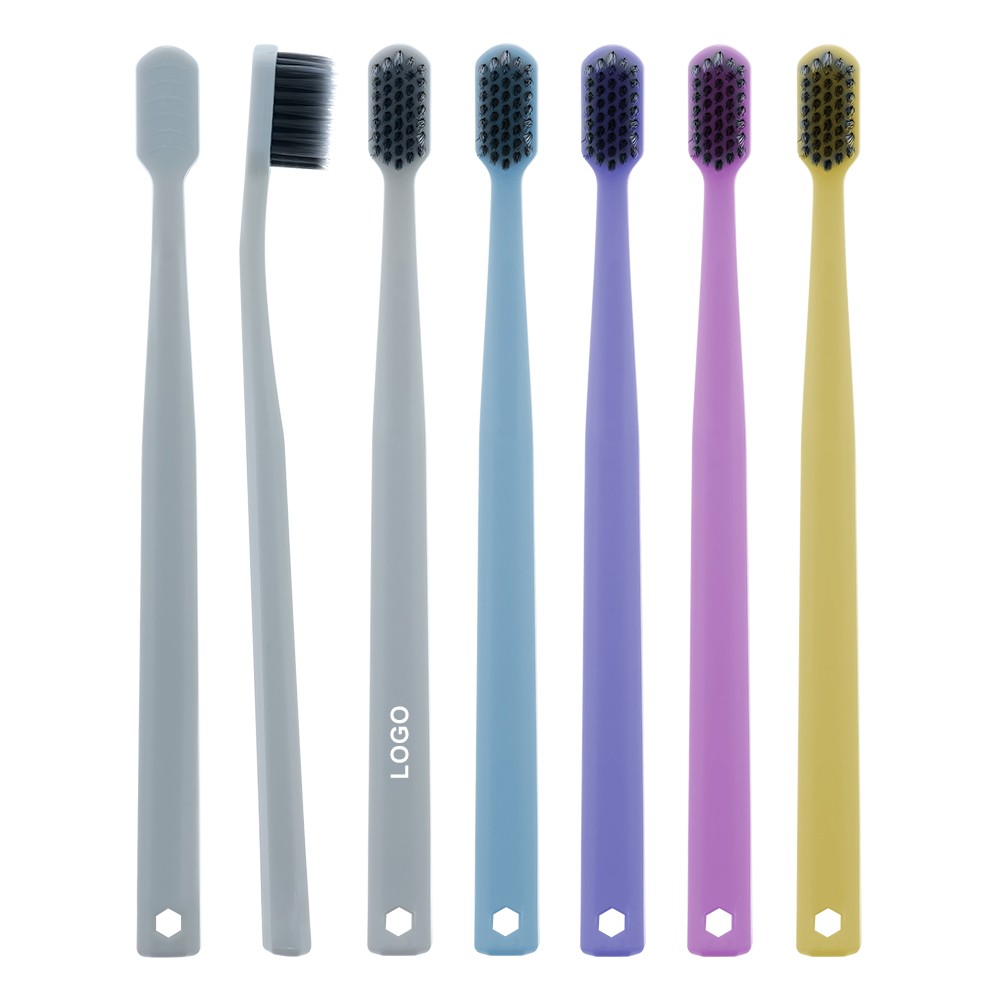 Small Head Toothbrush Extra Soft PBT Bristle Color Contrast Design Luxury Toothbrush Plastic for Manual