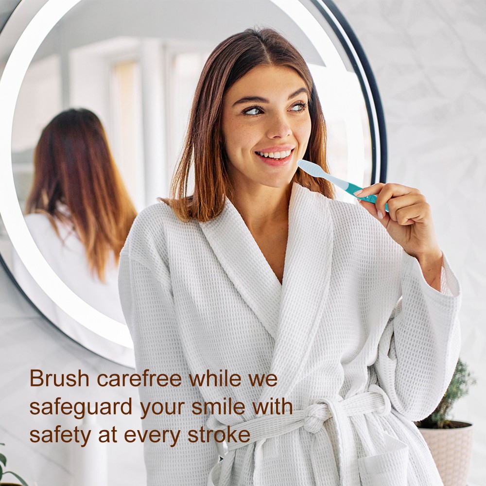 Adult Soft Bristles Plastic+ Rubber Toothbrush for Home Use