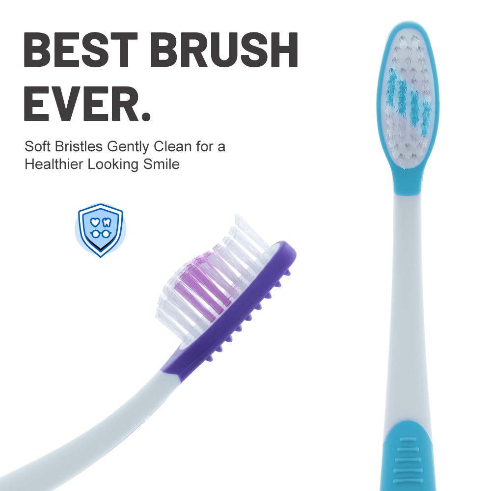 Micro Nano Super Soft Bristles Manual Plastic Toothbrush Custom Luxury Individually Wrapped