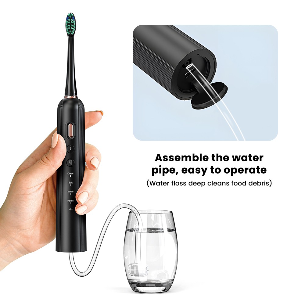 3 in 1 Teeth Whitening Kit Dental Oral Irrigator Teeth Cleaner Ultrasonic Electric Toothbrush with Water Flosser