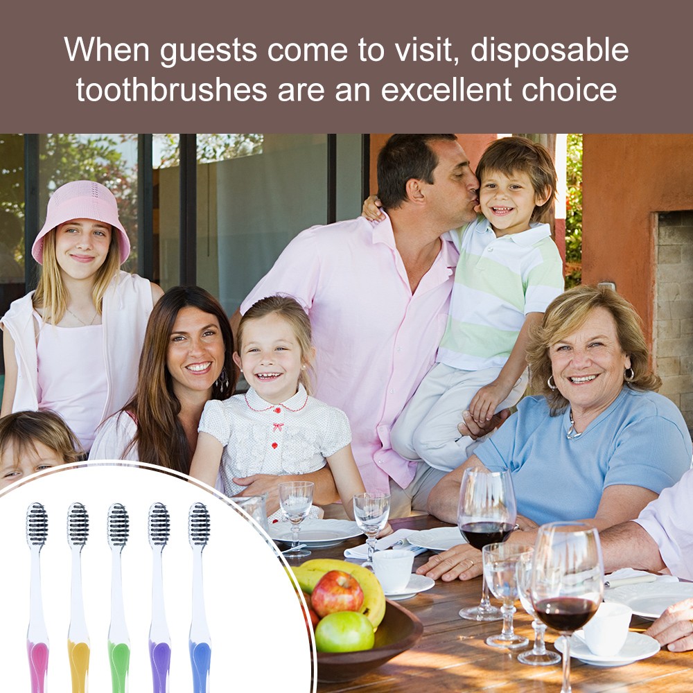 OEM Charcoal Bristles Simple Flat Biodegradable Handle Personalized Toothbrush