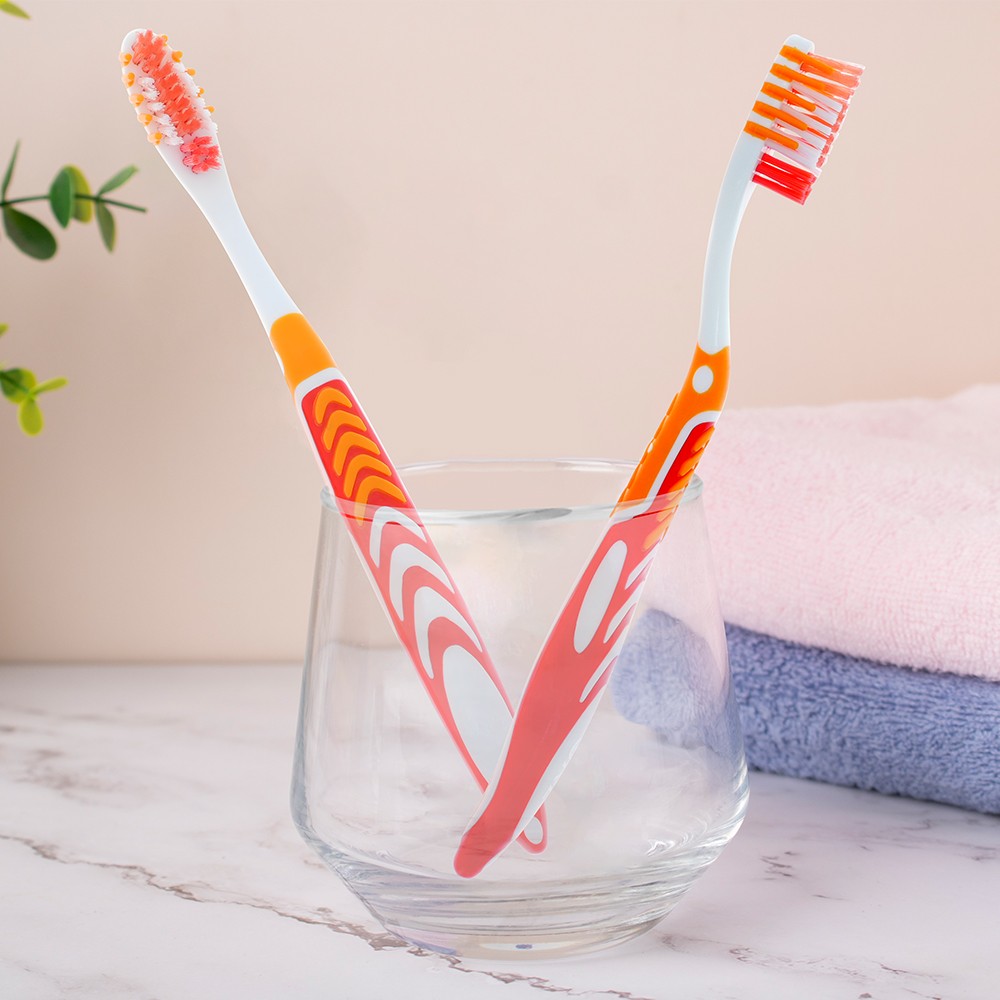 Toothbrush Manufacturer Factory Medium Bristles with Large Handle Manual Toothbrush