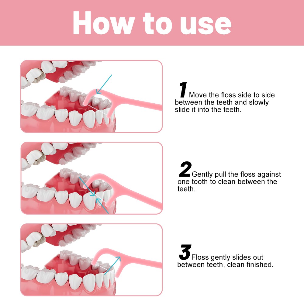 Extra-Thin Dental Floss Picks for Tight Gaps - Gentle on Braces & Sensitive Gums