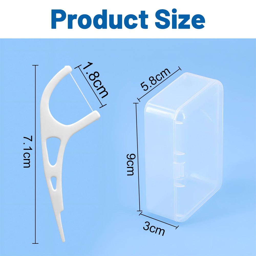 Disposable Bamboo Dental Floss Picks - Hygienic Teeth Cleaning for Travel & Office
