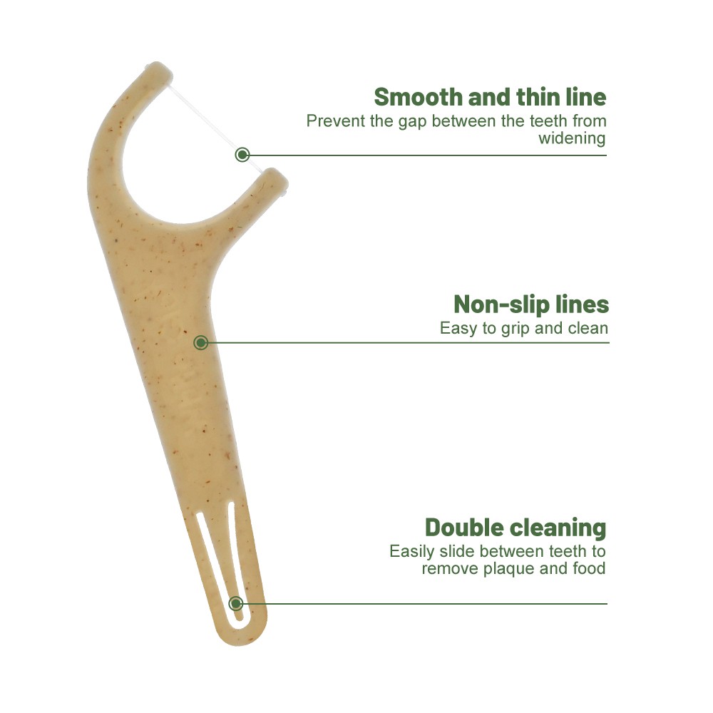Biodegradable Dental Floss Picks - Large Pack for Home & Travel Teeth Care