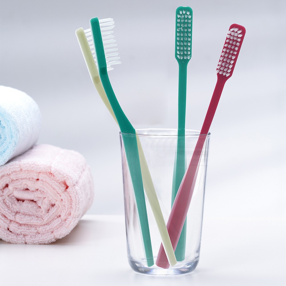 Recycled Plastic Handle Adult Toothbrush Medium Bristles for Effective Plaque Removal