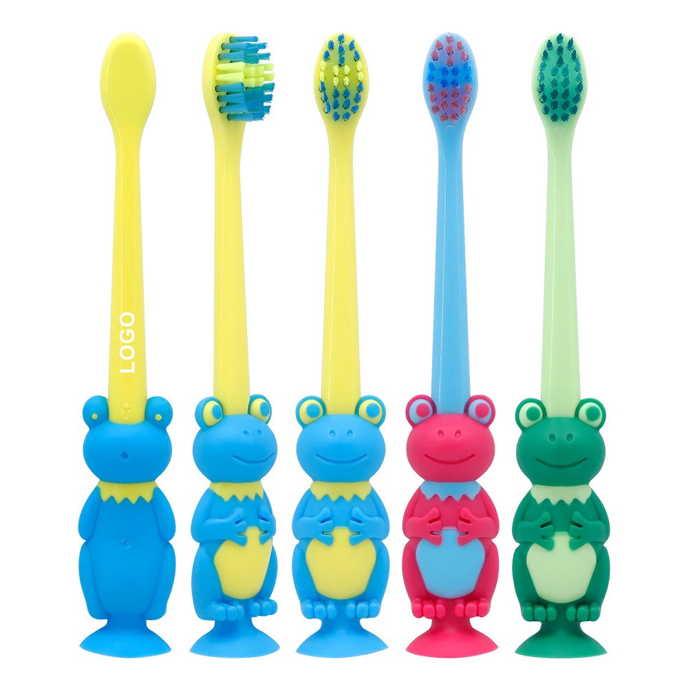 High Quality Household Soft Bristles Plastic Toothbrush Cartoon Frog Handle Kids Toothbrush