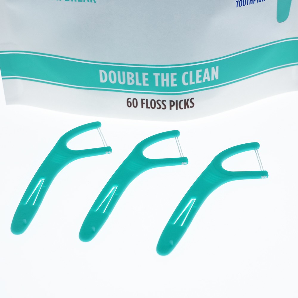 Dual-Head Floss Picks with Gentle Fiber - Anti-Bleeding Gum Care for Daily Use