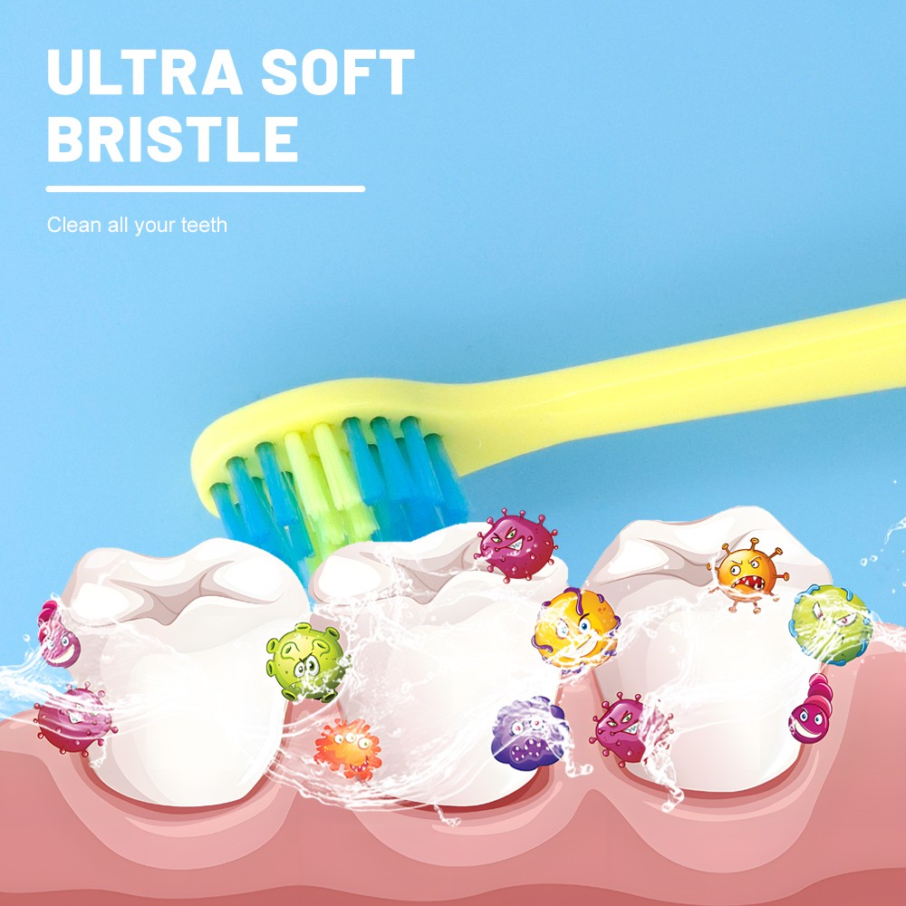 High Quality Household Soft Bristles Plastic Toothbrush Cartoon Frog Handle Kids Toothbrush