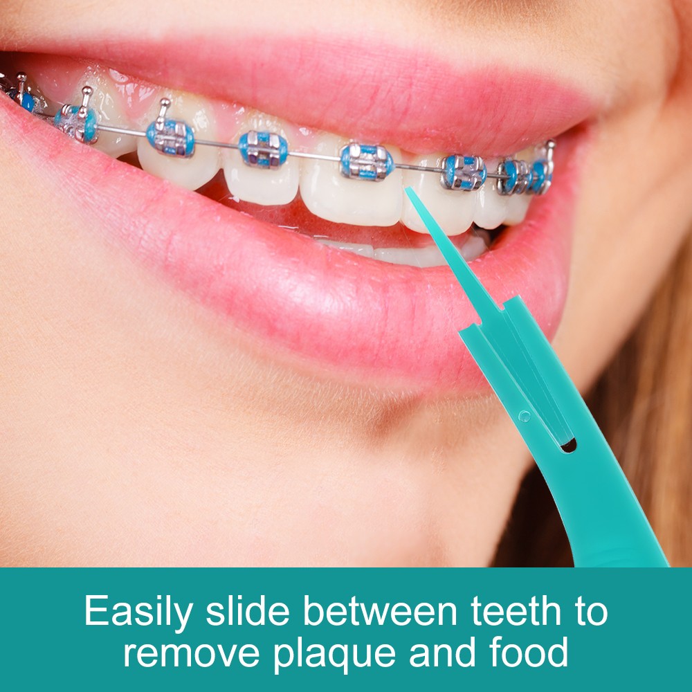 Dual-Head Floss Picks with Gentle Fiber - Anti-Bleeding Gum Care for Daily Use