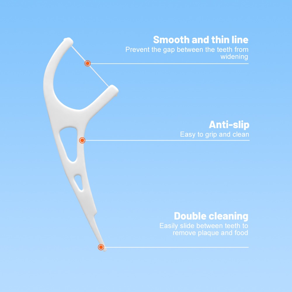 Disposable Bamboo Dental Floss Picks - Hygienic Teeth Cleaning for Travel & Office