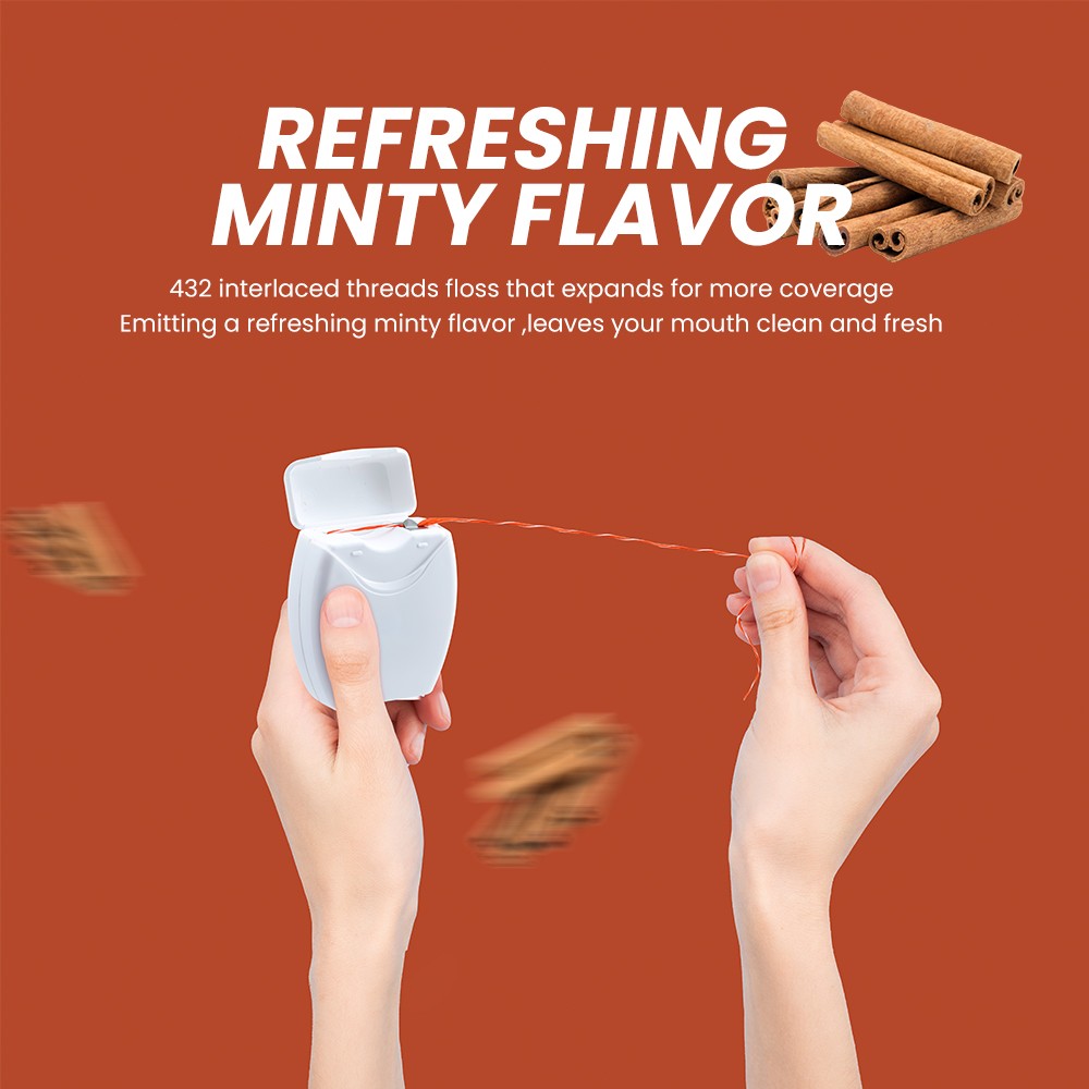 Premium Waxed Dental Floss Rolls Strong Nylon Floss for Sensitive Teeth