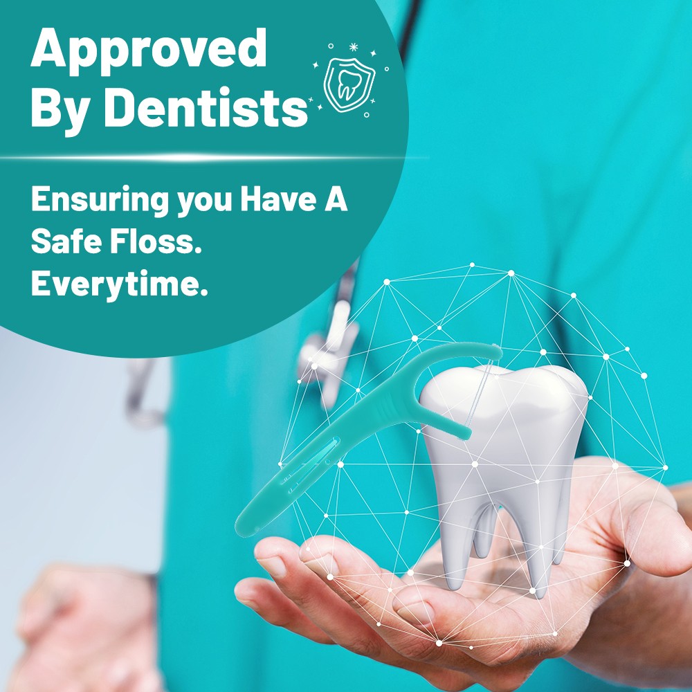 Dual-Head Floss Picks with Gentle Fiber - Anti-Bleeding Gum Care for Daily Use