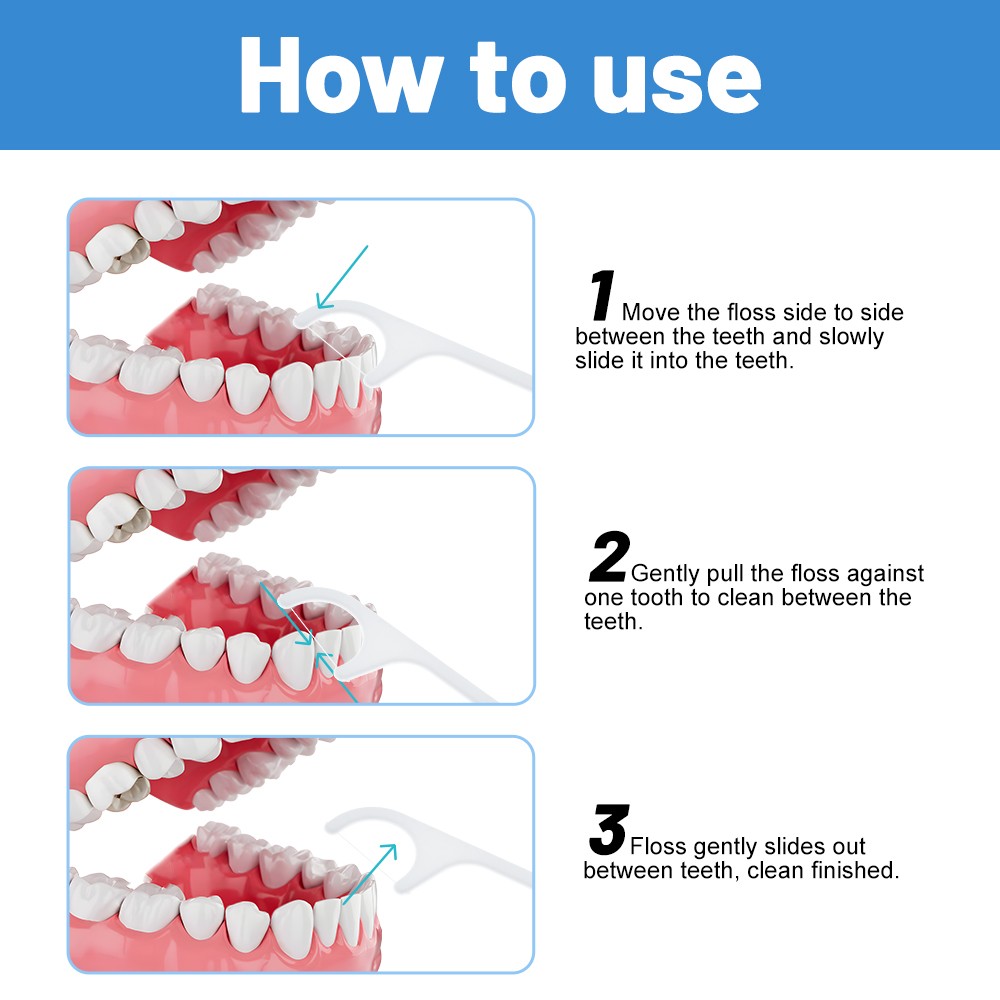 Bulk Biodegradable Personalized Eco Friendly Flosser Vegan Silk Tooth Nylon Dental Floss Pick