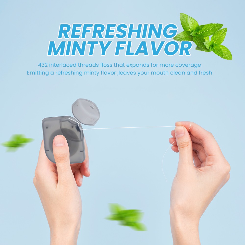 Wholesale Customized Logo Mint Coconut Strawberry Flavor Biodegradable Dental Floss