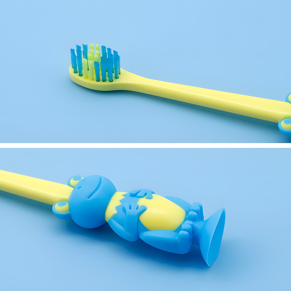 High Quality Household Soft Bristles Plastic Toothbrush Cartoon Frog Handle Kids Toothbrush