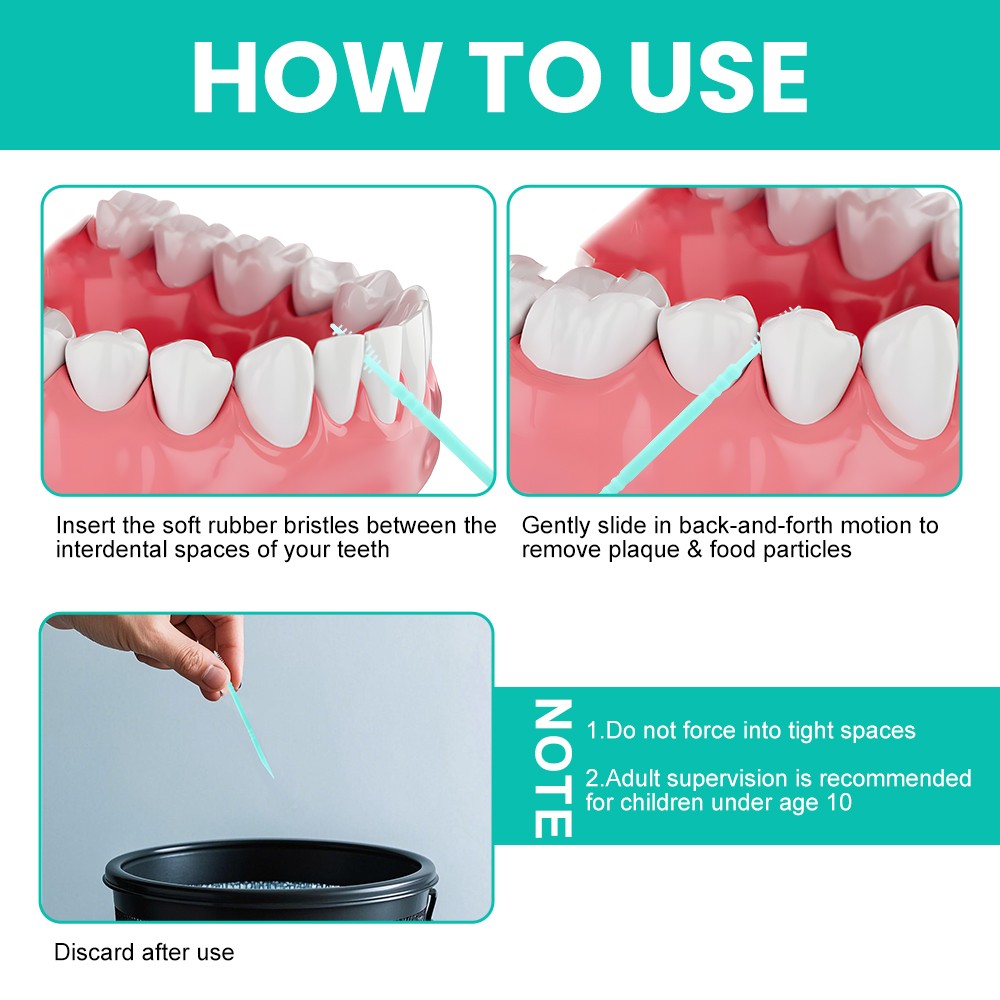 Brush Toothpick Plastic Poke Head Interdental Brush Cleaner Dental Pick Environmental Protection Toothpick